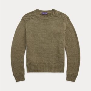 Ralph Lauren Green Crewneck Sweater Classic Knit